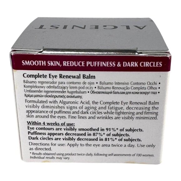 Algenist Anti-Wrinkle Complete Eye Renewal Balm With Alguronic Acid 0.5 oz New - Picture 4 of 4